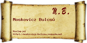 Moskovicz Bulcsú névjegykártya